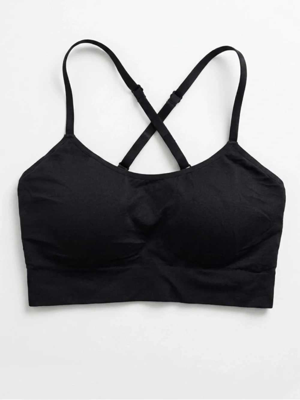 Gilligan OMalley Bralette‎ Bra Sz Medium Black Wireless Lined  Pullover Seamless